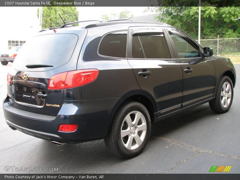 Deepwater Blue / Beige 2007 Hyundai Santa Fe SE
