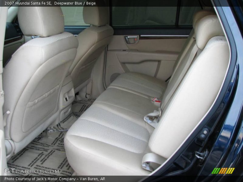 Deepwater Blue / Beige 2007 Hyundai Santa Fe SE