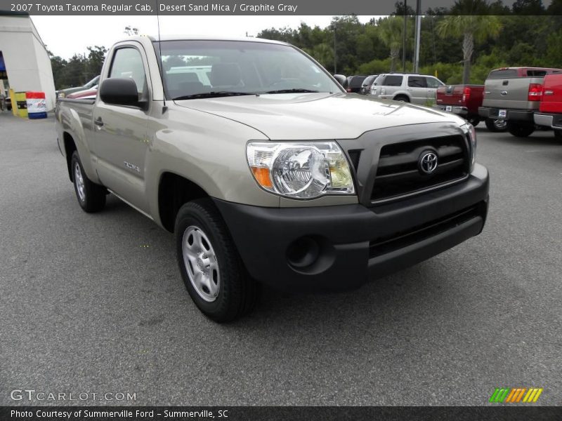 Desert Sand Mica / Graphite Gray 2007 Toyota Tacoma Regular Cab
