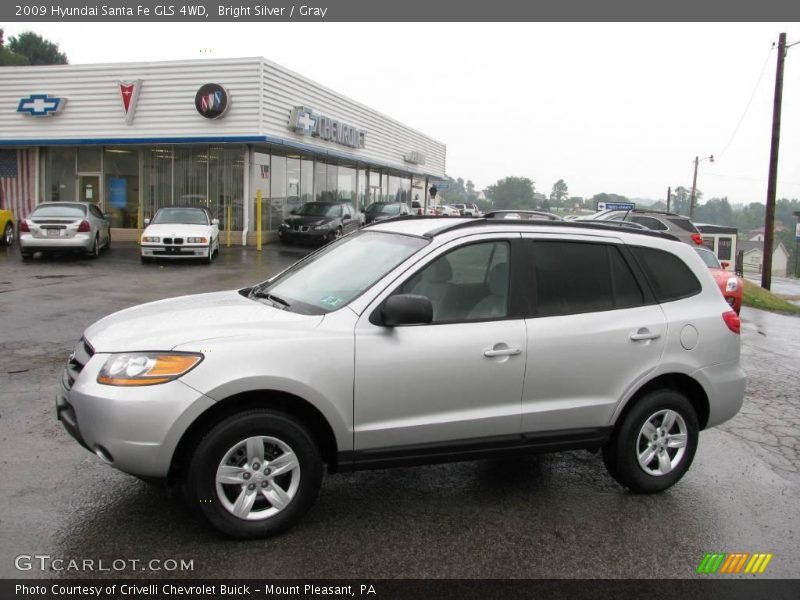 Bright Silver / Gray 2009 Hyundai Santa Fe GLS 4WD