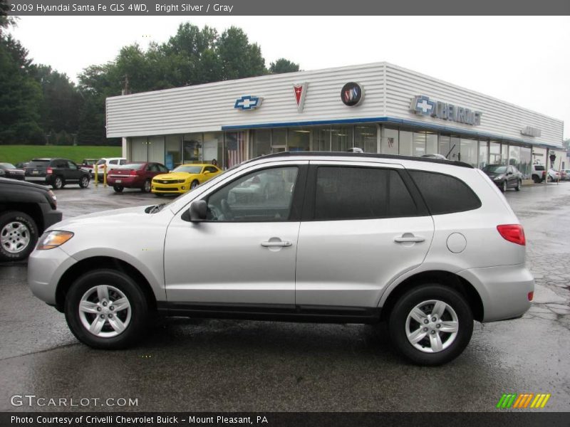 Bright Silver / Gray 2009 Hyundai Santa Fe GLS 4WD