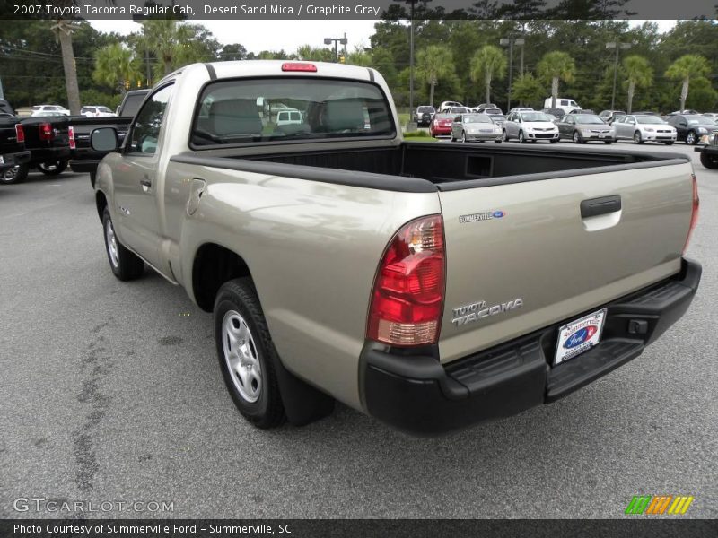 Desert Sand Mica / Graphite Gray 2007 Toyota Tacoma Regular Cab