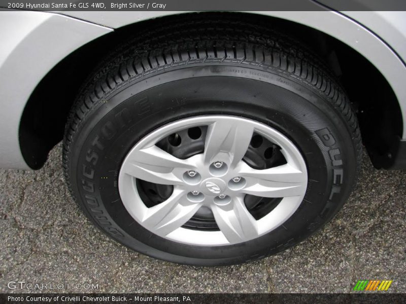 Bright Silver / Gray 2009 Hyundai Santa Fe GLS 4WD