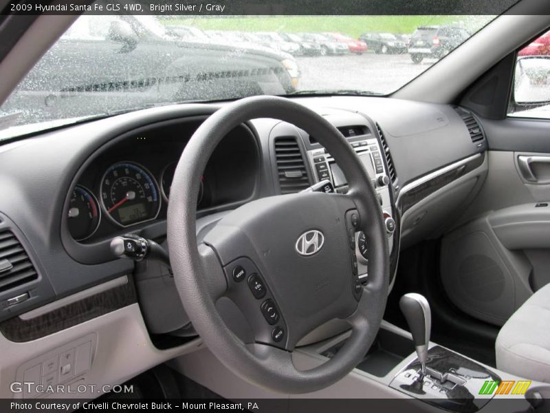 Bright Silver / Gray 2009 Hyundai Santa Fe GLS 4WD