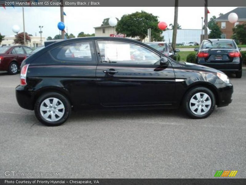 Ebony Black / Black 2008 Hyundai Accent GS Coupe