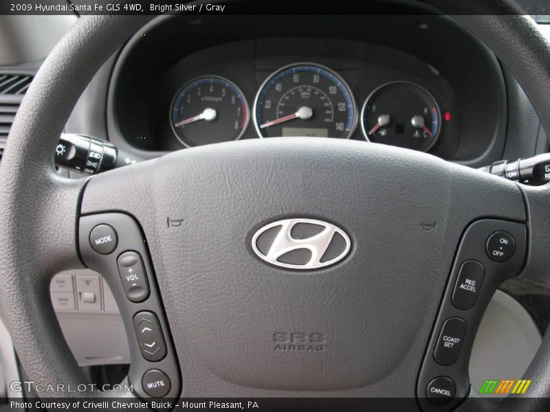 Bright Silver / Gray 2009 Hyundai Santa Fe GLS 4WD