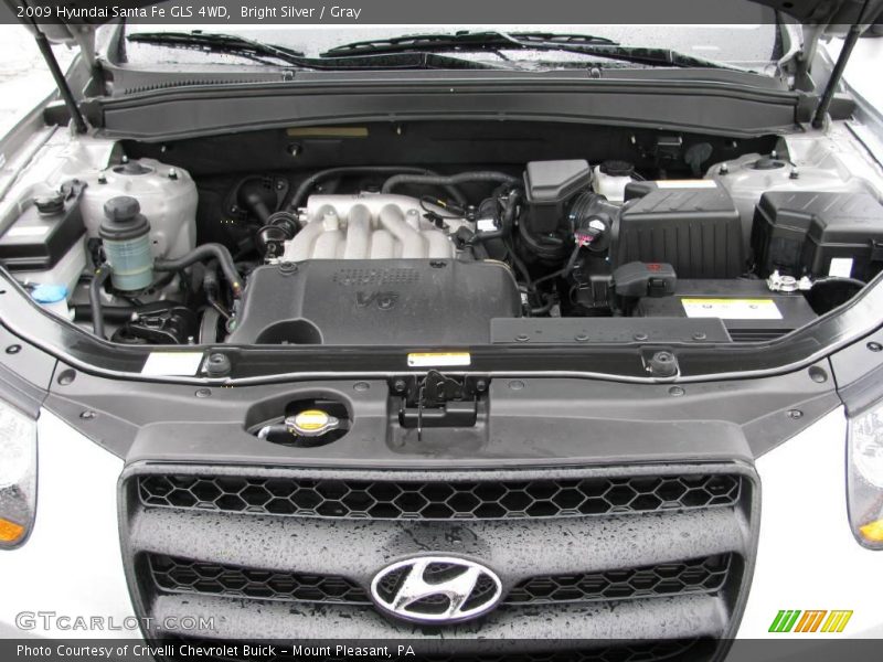 Bright Silver / Gray 2009 Hyundai Santa Fe GLS 4WD