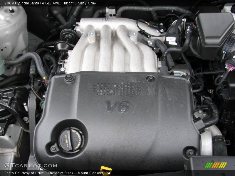 Bright Silver / Gray 2009 Hyundai Santa Fe GLS 4WD