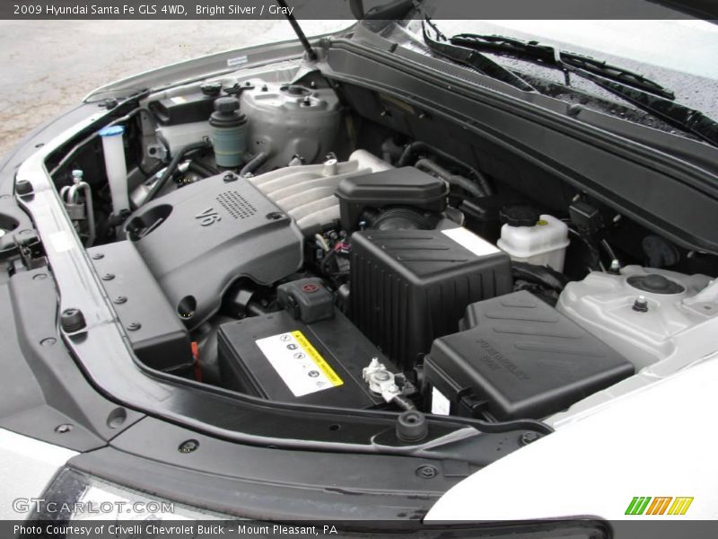 Bright Silver / Gray 2009 Hyundai Santa Fe GLS 4WD