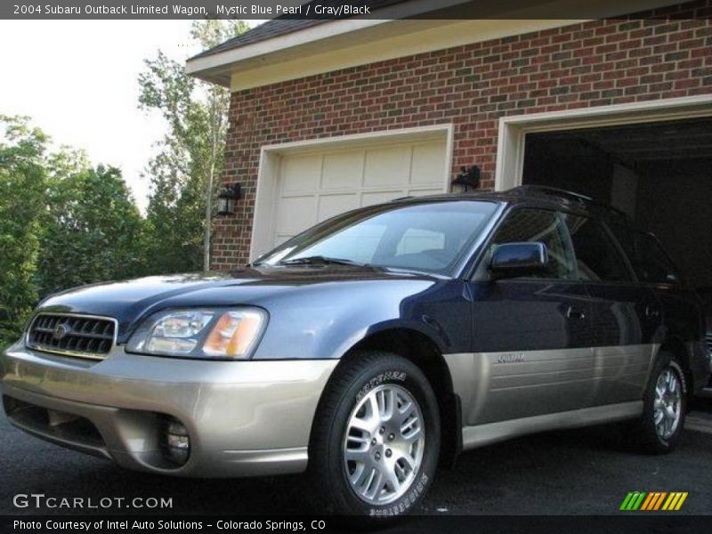 Mystic Blue Pearl / Gray/Black 2004 Subaru Outback Limited Wagon