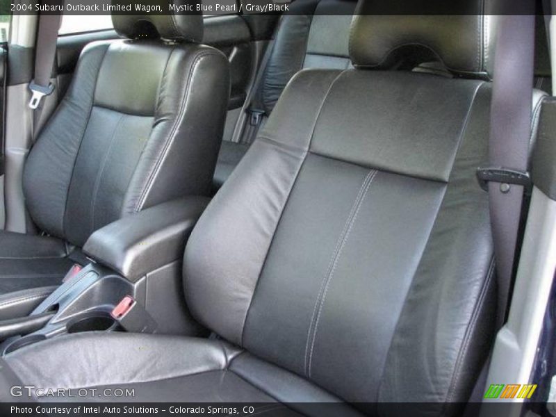 Mystic Blue Pearl / Gray/Black 2004 Subaru Outback Limited Wagon