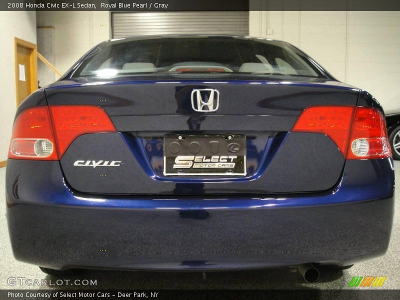 Royal Blue Pearl / Gray 2008 Honda Civic EX-L Sedan