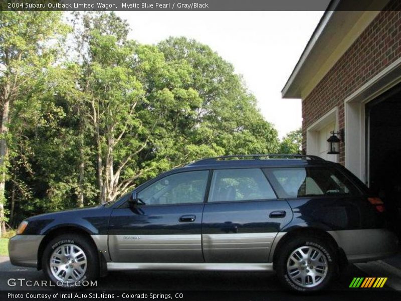 Mystic Blue Pearl / Gray/Black 2004 Subaru Outback Limited Wagon