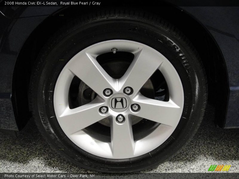 Royal Blue Pearl / Gray 2008 Honda Civic EX-L Sedan