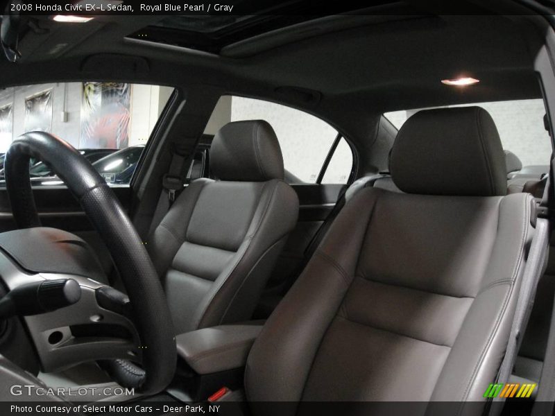 Royal Blue Pearl / Gray 2008 Honda Civic EX-L Sedan