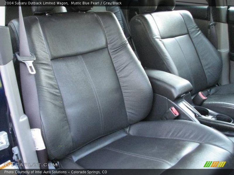 Mystic Blue Pearl / Gray/Black 2004 Subaru Outback Limited Wagon