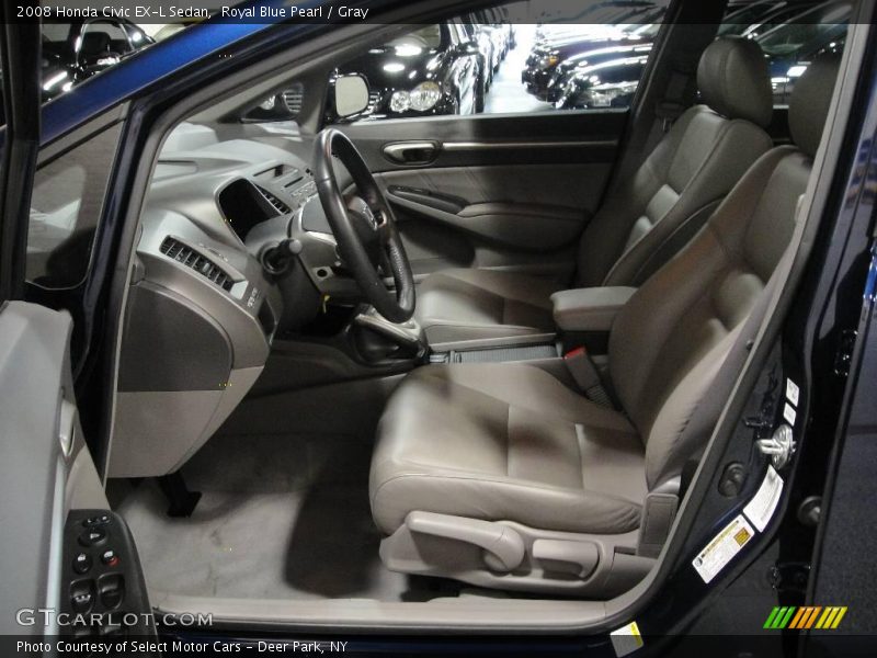 Royal Blue Pearl / Gray 2008 Honda Civic EX-L Sedan