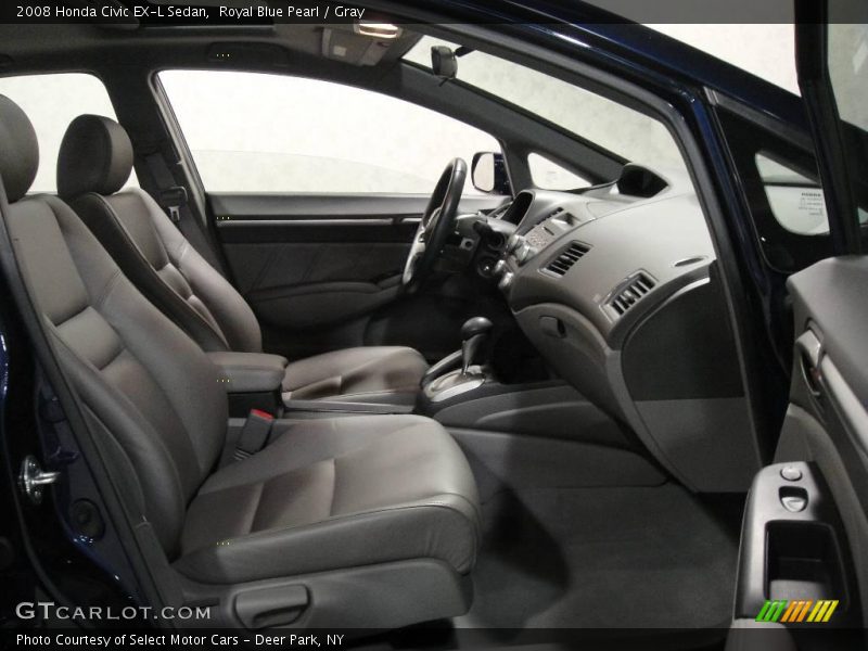 Royal Blue Pearl / Gray 2008 Honda Civic EX-L Sedan