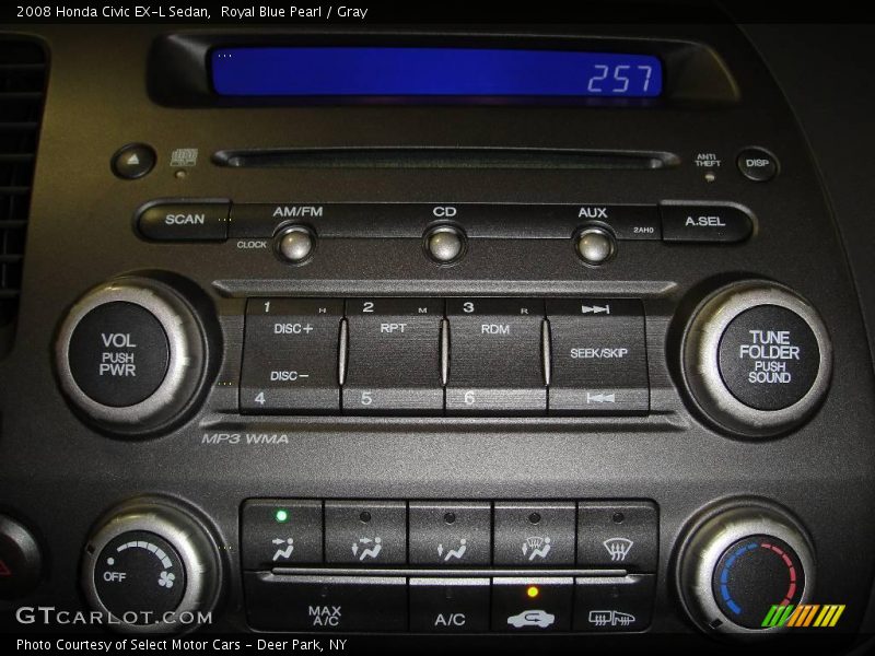 Royal Blue Pearl / Gray 2008 Honda Civic EX-L Sedan