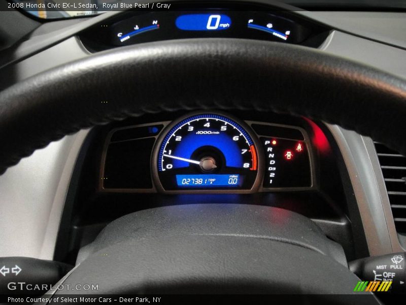Royal Blue Pearl / Gray 2008 Honda Civic EX-L Sedan