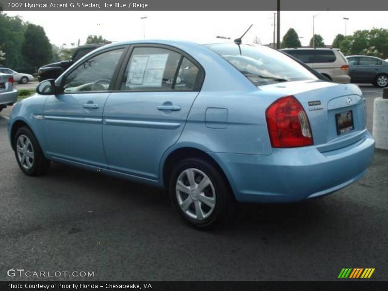 Ice Blue / Beige 2007 Hyundai Accent GLS Sedan