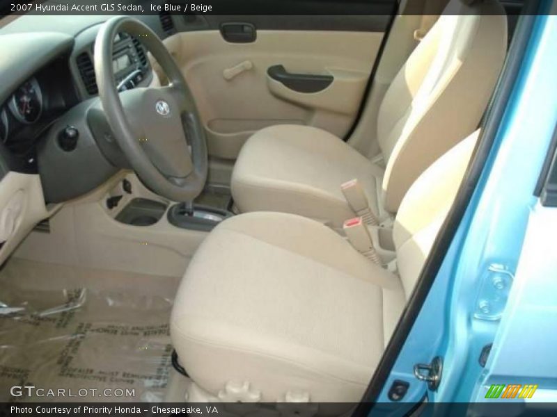 Ice Blue / Beige 2007 Hyundai Accent GLS Sedan