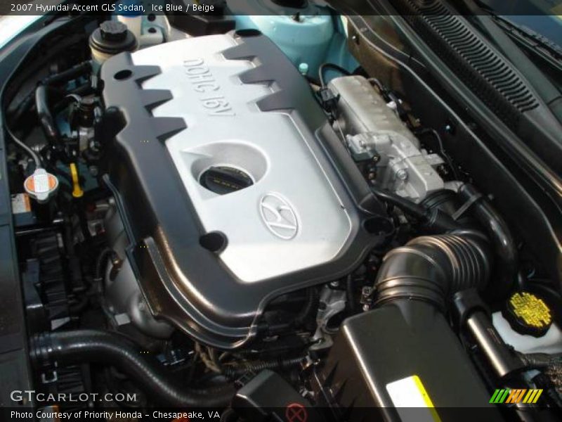 Ice Blue / Beige 2007 Hyundai Accent GLS Sedan