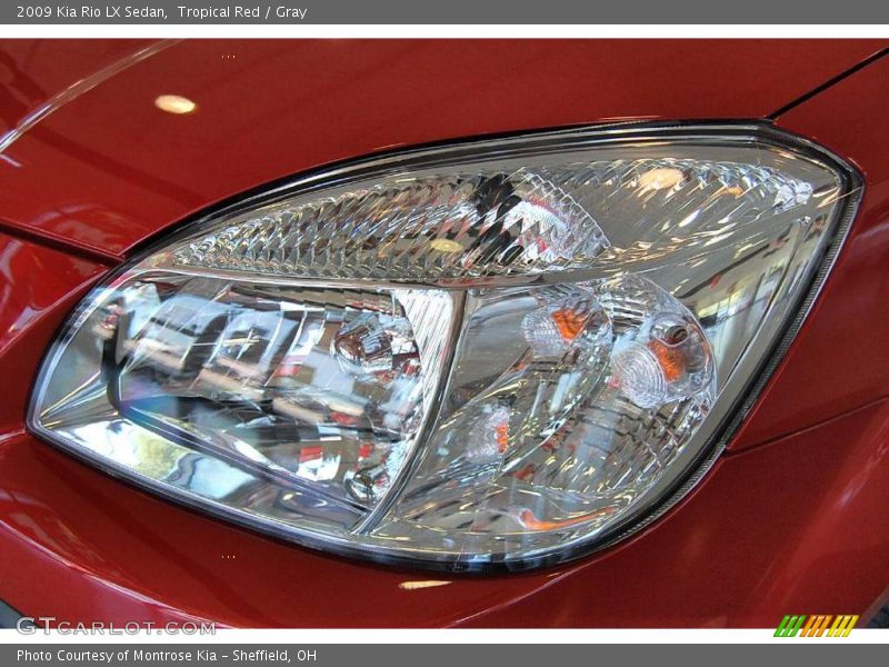 Tropical Red / Gray 2009 Kia Rio LX Sedan