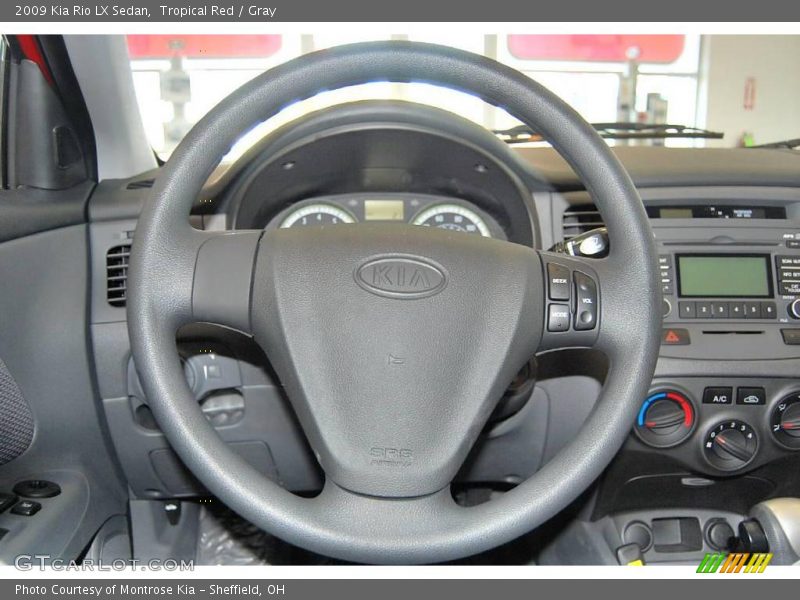 Tropical Red / Gray 2009 Kia Rio LX Sedan