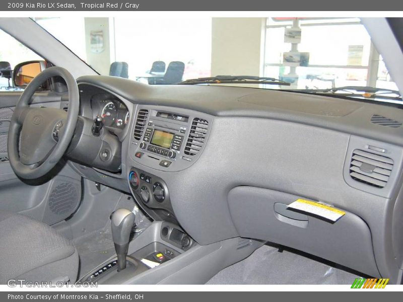 Tropical Red / Gray 2009 Kia Rio LX Sedan