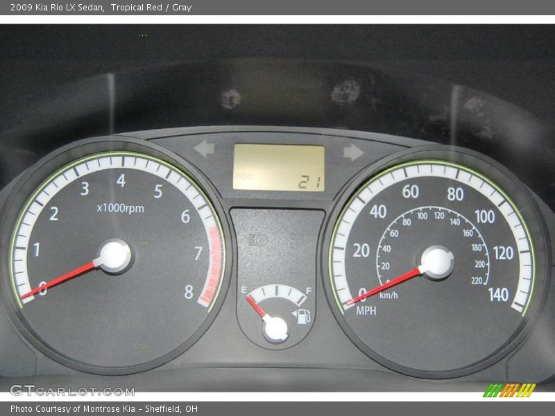 Tropical Red / Gray 2009 Kia Rio LX Sedan