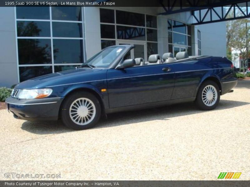 Le Mans Blue Metallic / Taupe 1995 Saab 900 SE V6 Sedan