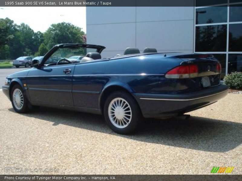 Le Mans Blue Metallic / Taupe 1995 Saab 900 SE V6 Sedan