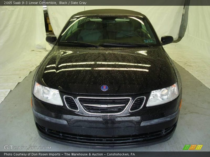 Black / Slate Gray 2005 Saab 9-3 Linear Convertible