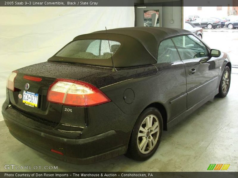 Black / Slate Gray 2005 Saab 9-3 Linear Convertible