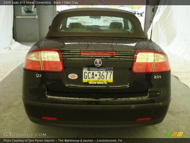 Black / Slate Gray 2005 Saab 9-3 Linear Convertible