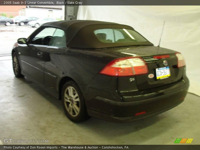 Black / Slate Gray 2005 Saab 9-3 Linear Convertible