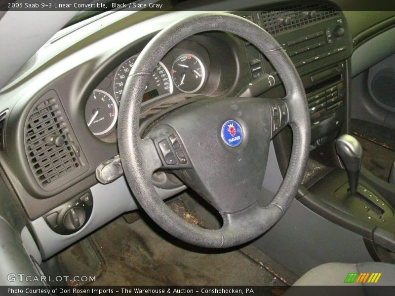 Black / Slate Gray 2005 Saab 9-3 Linear Convertible