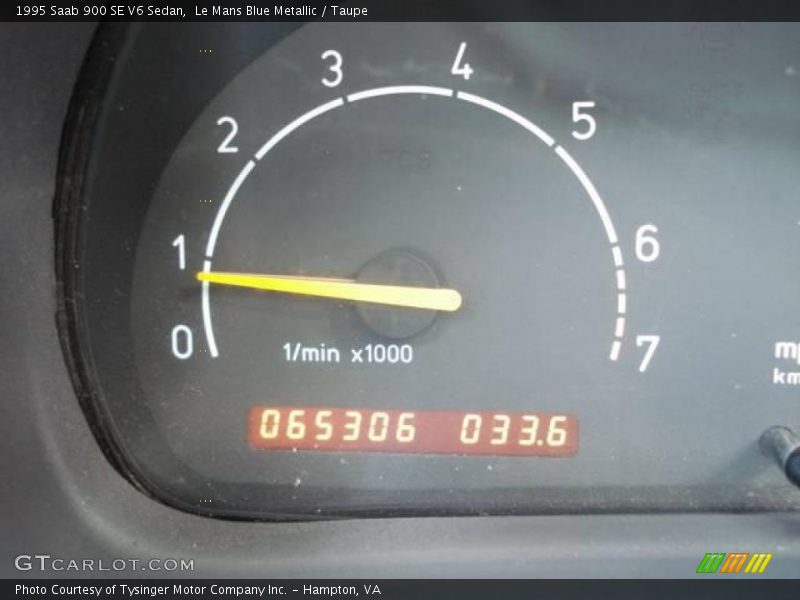 Le Mans Blue Metallic / Taupe 1995 Saab 900 SE V6 Sedan