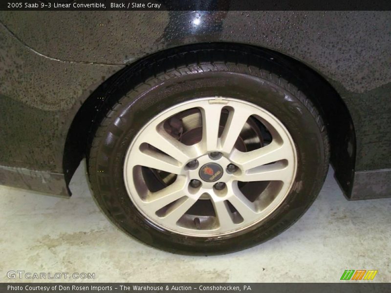Black / Slate Gray 2005 Saab 9-3 Linear Convertible