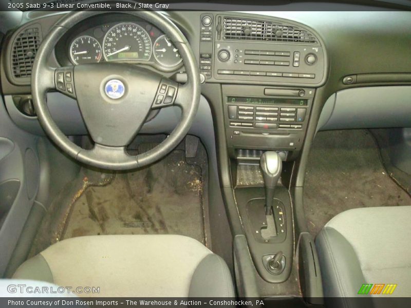 Black / Slate Gray 2005 Saab 9-3 Linear Convertible