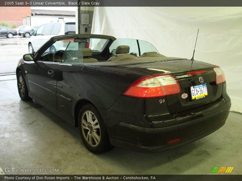 Black / Slate Gray 2005 Saab 9-3 Linear Convertible