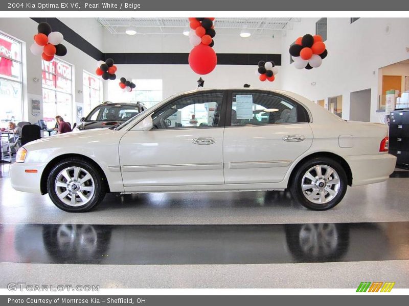Pearl White / Beige 2004 Kia Optima EX V6
