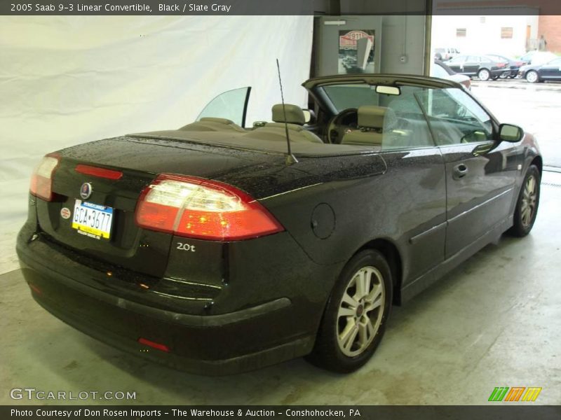 Black / Slate Gray 2005 Saab 9-3 Linear Convertible