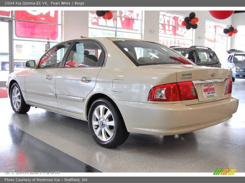 Pearl White / Beige 2004 Kia Optima EX V6