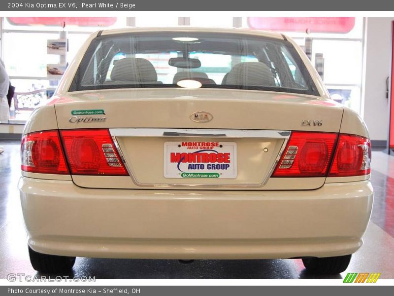 Pearl White / Beige 2004 Kia Optima EX V6