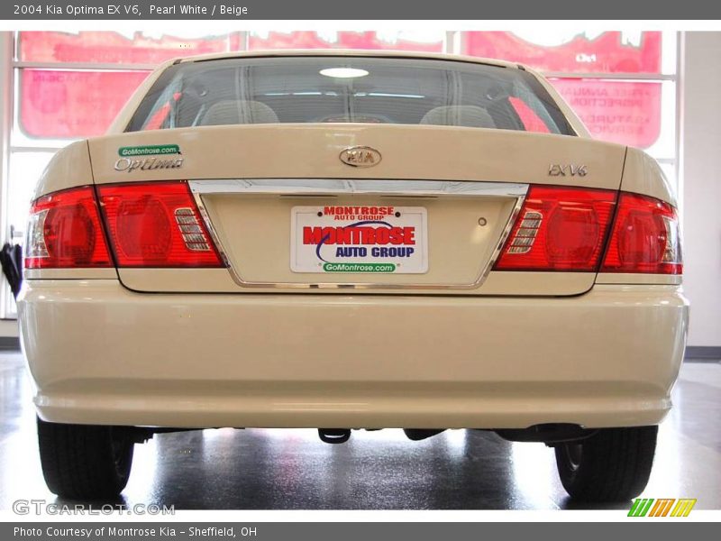 Pearl White / Beige 2004 Kia Optima EX V6
