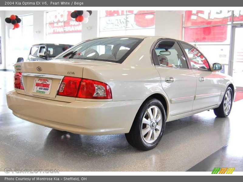 Pearl White / Beige 2004 Kia Optima EX V6