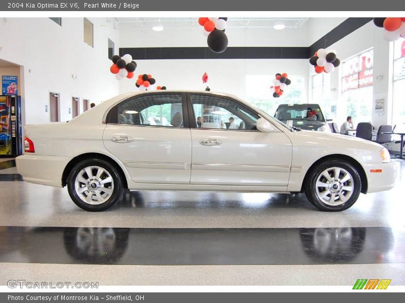 Pearl White / Beige 2004 Kia Optima EX V6