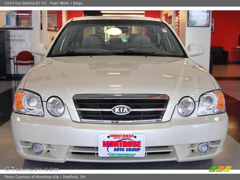 Pearl White / Beige 2004 Kia Optima EX V6
